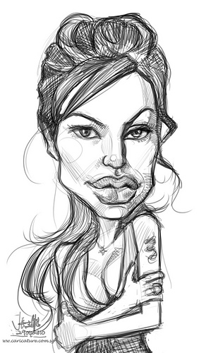 299x500 Portrait Workshop - Angelina Jolie Sketch