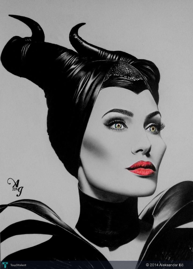 825x1148 Sketch Of Angelina Jolie As Maleficent Pictures, Photos, And - Angelina Jolie Sketch