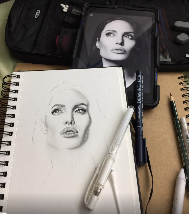 796x902 Sketch Of Angelina Jolie Steemit - Angelina Jolie Sketch