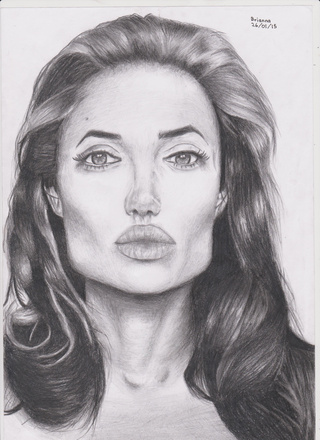 320x440 Angelinajolie Drawings On Paigeeworld. Pictures Of Angelinajolie - Angelina Jolie Sketch