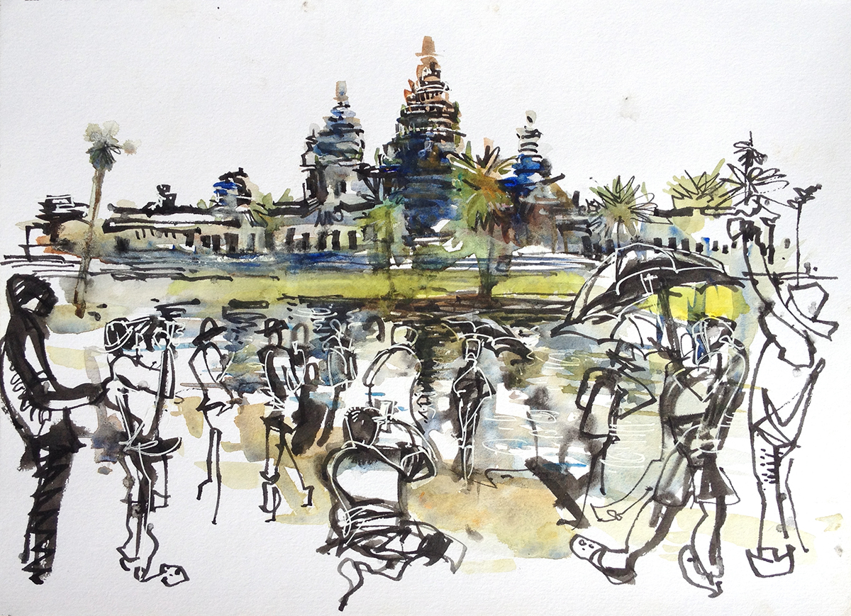 1200x869 Cambodia Angkor Wat Sketch Away Travels With My Sketchbook - Angkor Wat Sketch