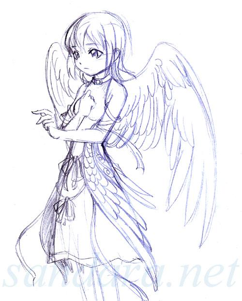 500x621 Angle Sketch By Sazabi - Angle Sketch