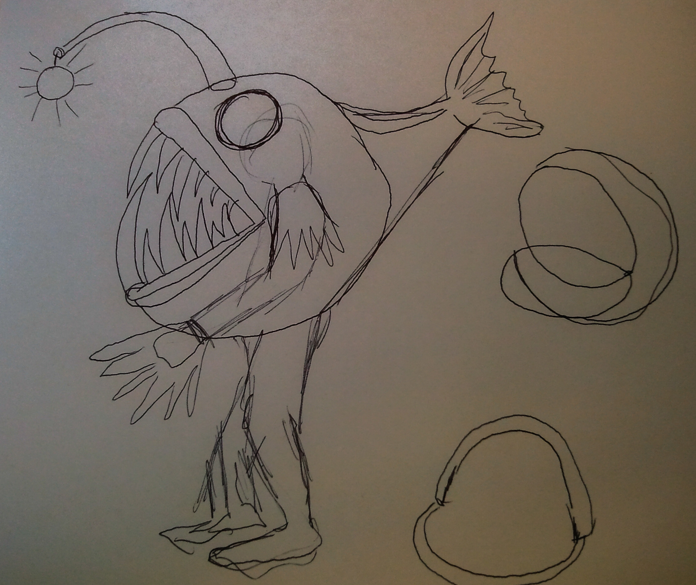 2267x1904 Anglerfish Yeah Diy! - Angler Fish Sketch