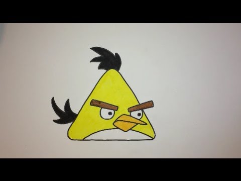 480x360 How To Draw The Yellow Angry Bird Step By Step - Angry Bird Sketch
