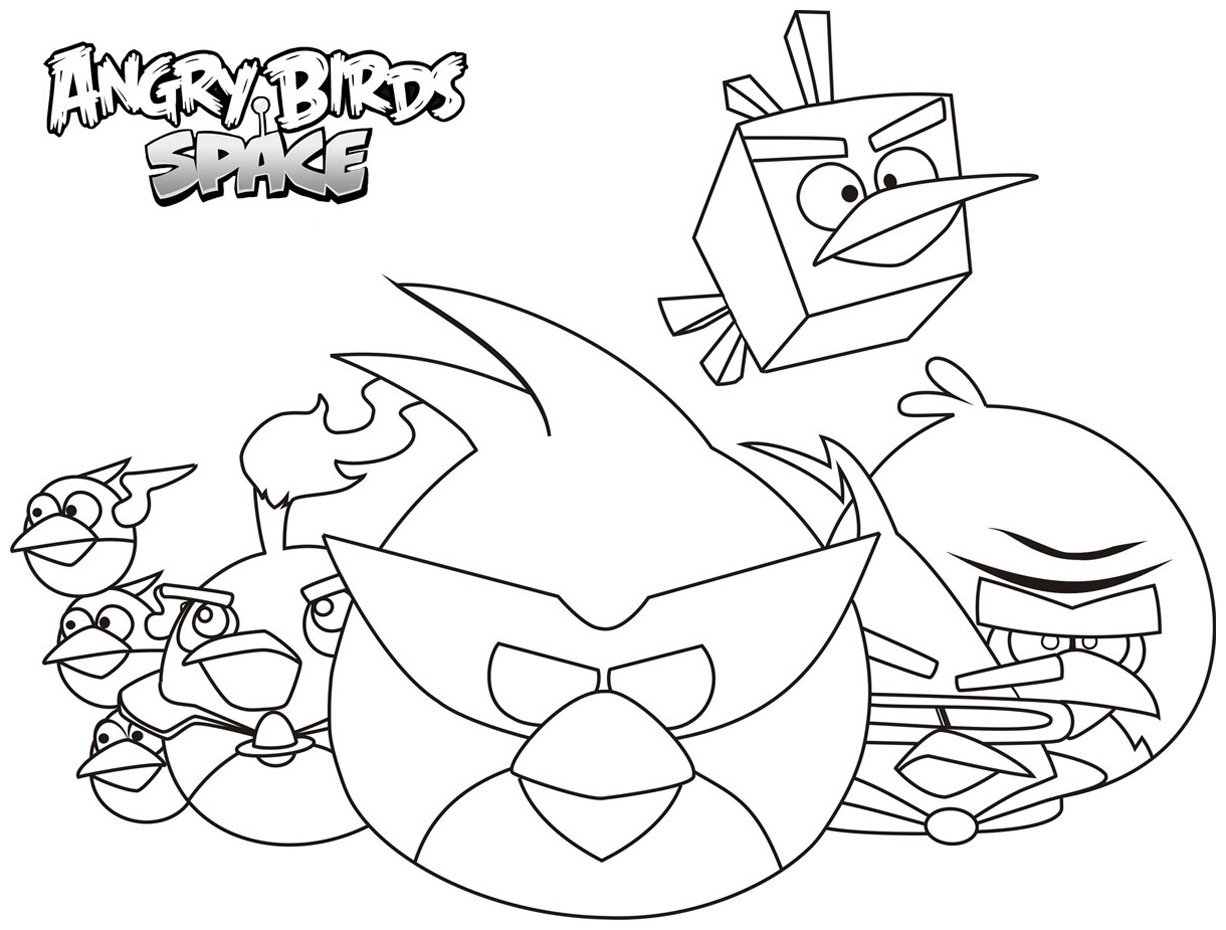 1226x930 Angry Birds For Kids - Angry Birds Space Sketch