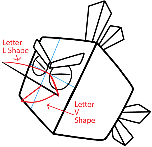 575x558 How To Draw Ice Bird From Angry Birds Space With Easy Step By Step - Angry Birds Space Sketch