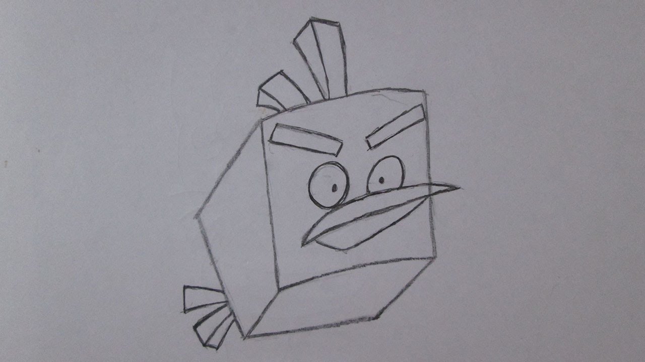 1280x720 How To Draw Ice Bird From Angry Birds Space - Angry Birds Space Sketch