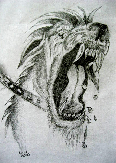 455x640 Cute Angry Dog Drawing - Angry Dog Sketch