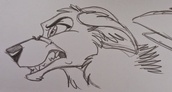 600x321 Angry Dog By Stray Sketches - Angry Dog Sketch
