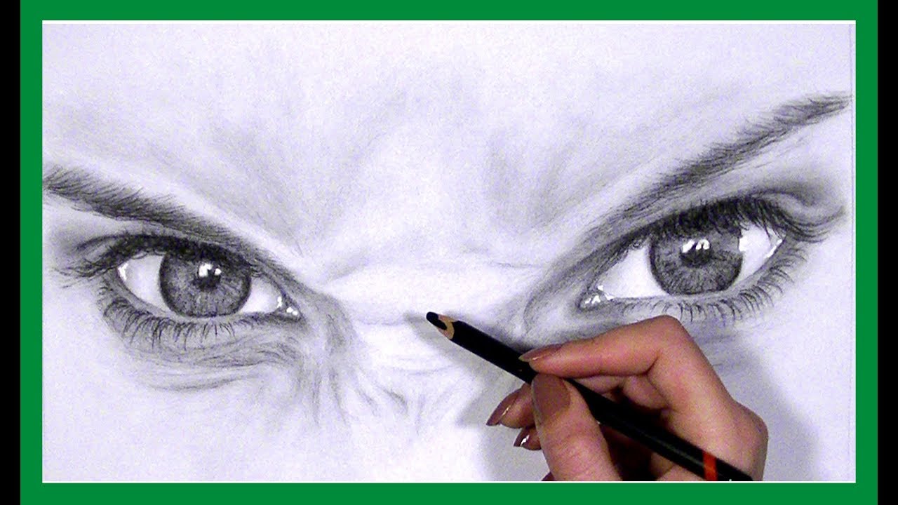 1280x720 Drawing An Emotion Drawing Angry Eyes - Angry Eyes Sketch
