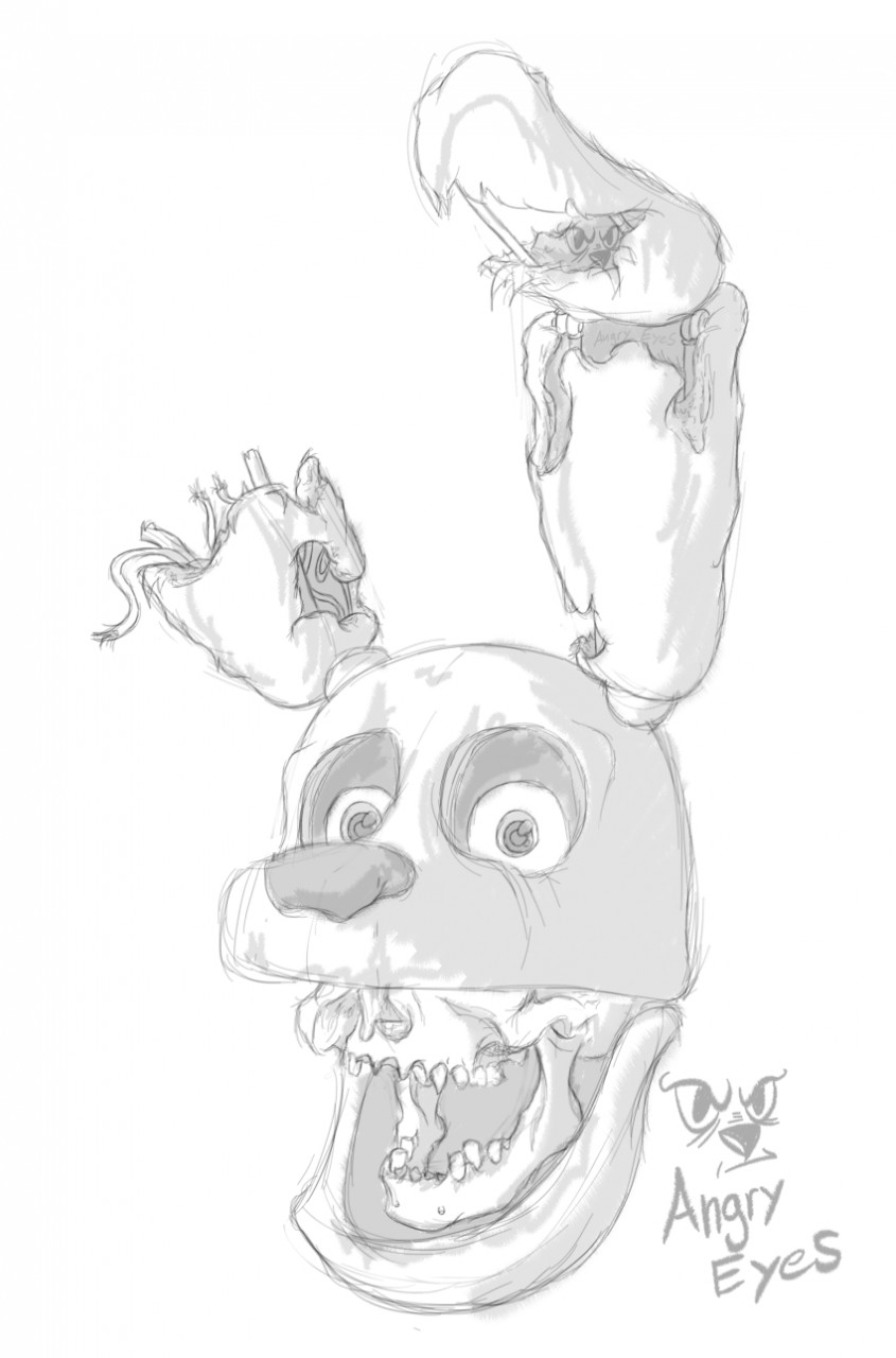 845x1280 Layers Of An Animatronic By Angry Eyes - Angry Eyes Sketch