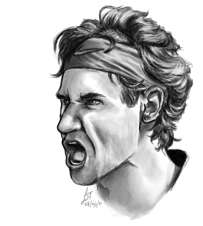 650x723 Angry Tennis Face By Detectivelyd - Angry Face Sketch