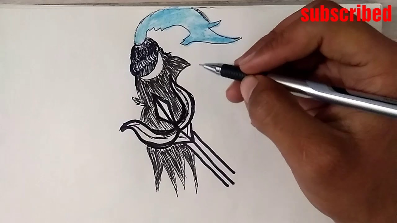 1280x720 Lord Shiva Face Drawing Step By Step Lord Mahadev Angry Face - Angry Face Sketch