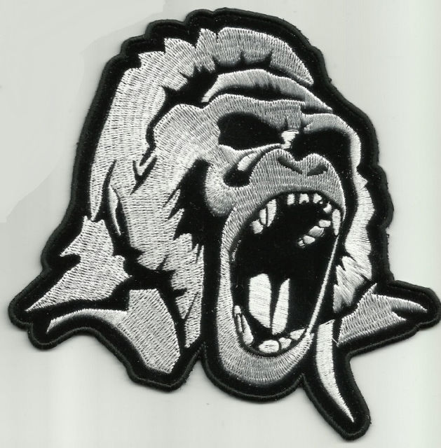 629x640 Angry Gorilla Head Motorcycle Jacket Vest Biker Patch Ebay - Angry Gorilla Sketch