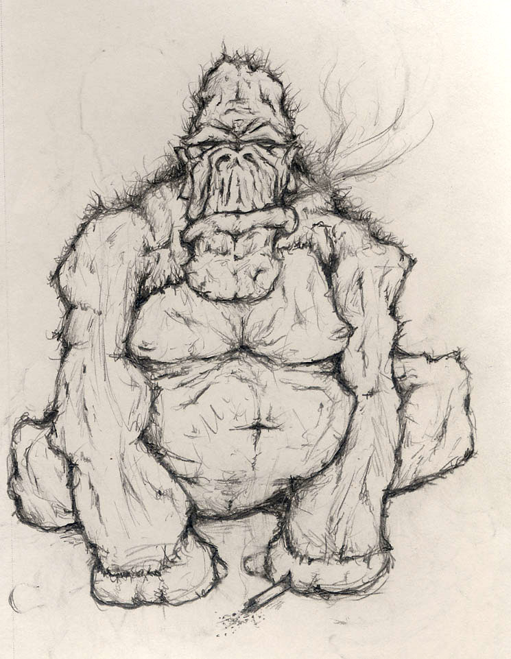 745x961 Nazadrawchyk Angry Gorilla - Angry Gorilla Sketch