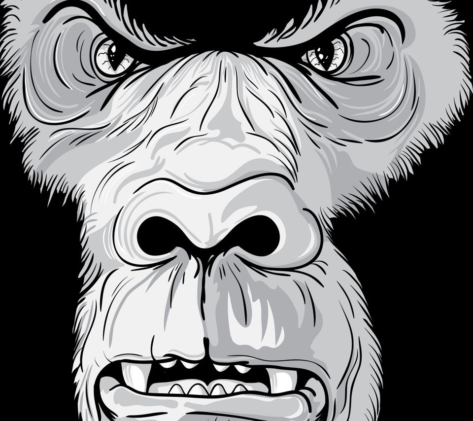960x854 Silverback Ape Cartoon Photos Angry Gorilla Wallpaper - Angry Gorilla Sketch