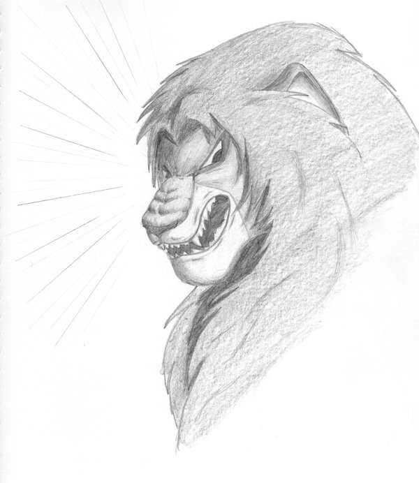 600x692 Angry Lion By Isa San - Angry Lion Sketch