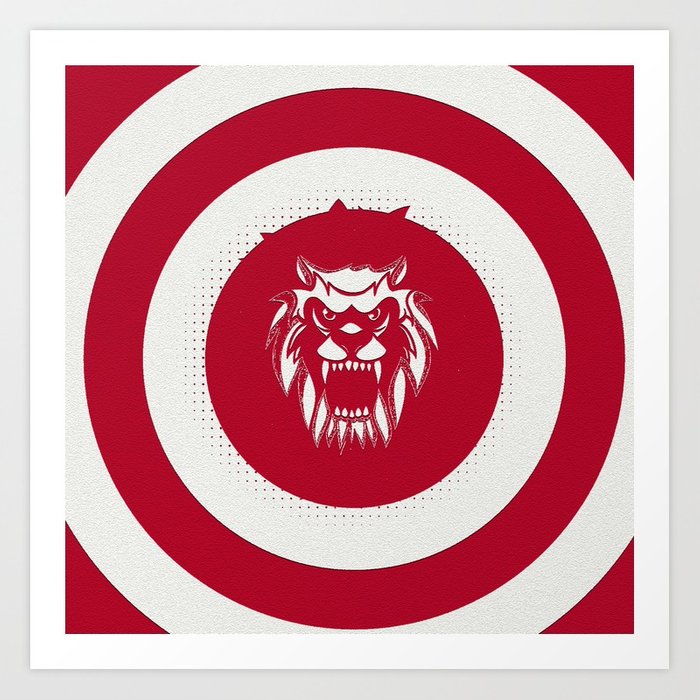 700x700 Angry Lion Sketch Art Print By Catslovers Society6 - Angry Lion Sketch