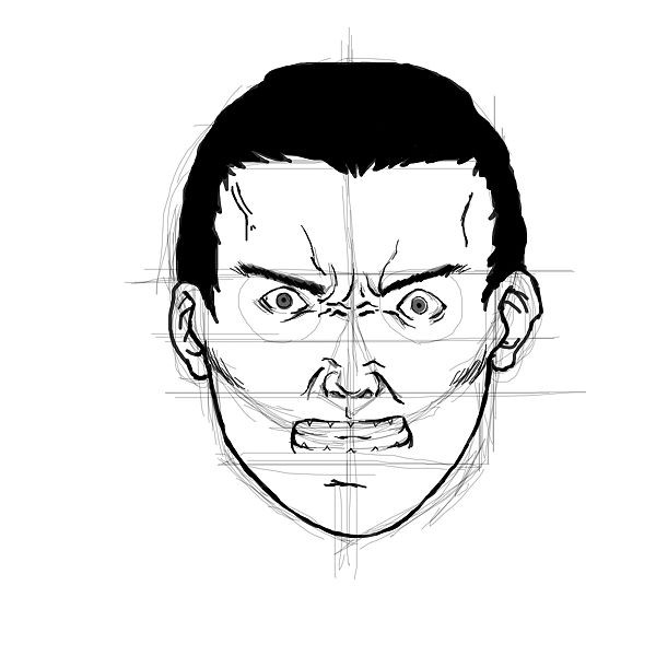 600x600 Pencil Sketches And Drawings How To Draw An Angry Face Drawing 600 - Angry Sketches