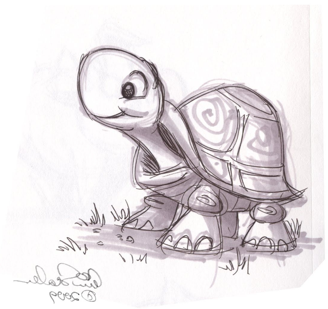 1096x1032 Easy Sketches Cute Turtle Drawing Pictures - Animal Easy Sketch