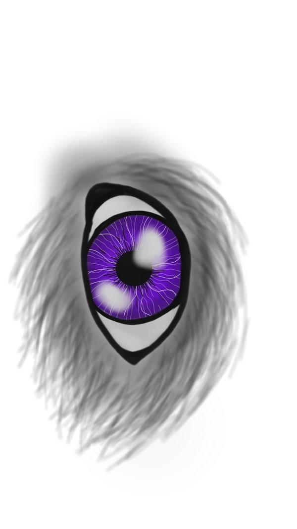 600x1067 Purple Animal Eye By Greenf1re - Animal Eye Sketch