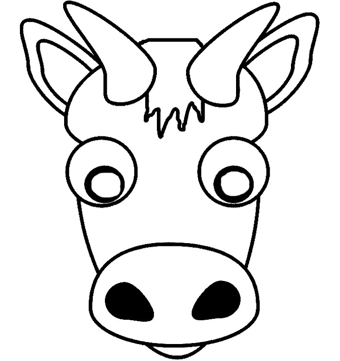 700x744 Animal Mask Template - Animal Face Sketch