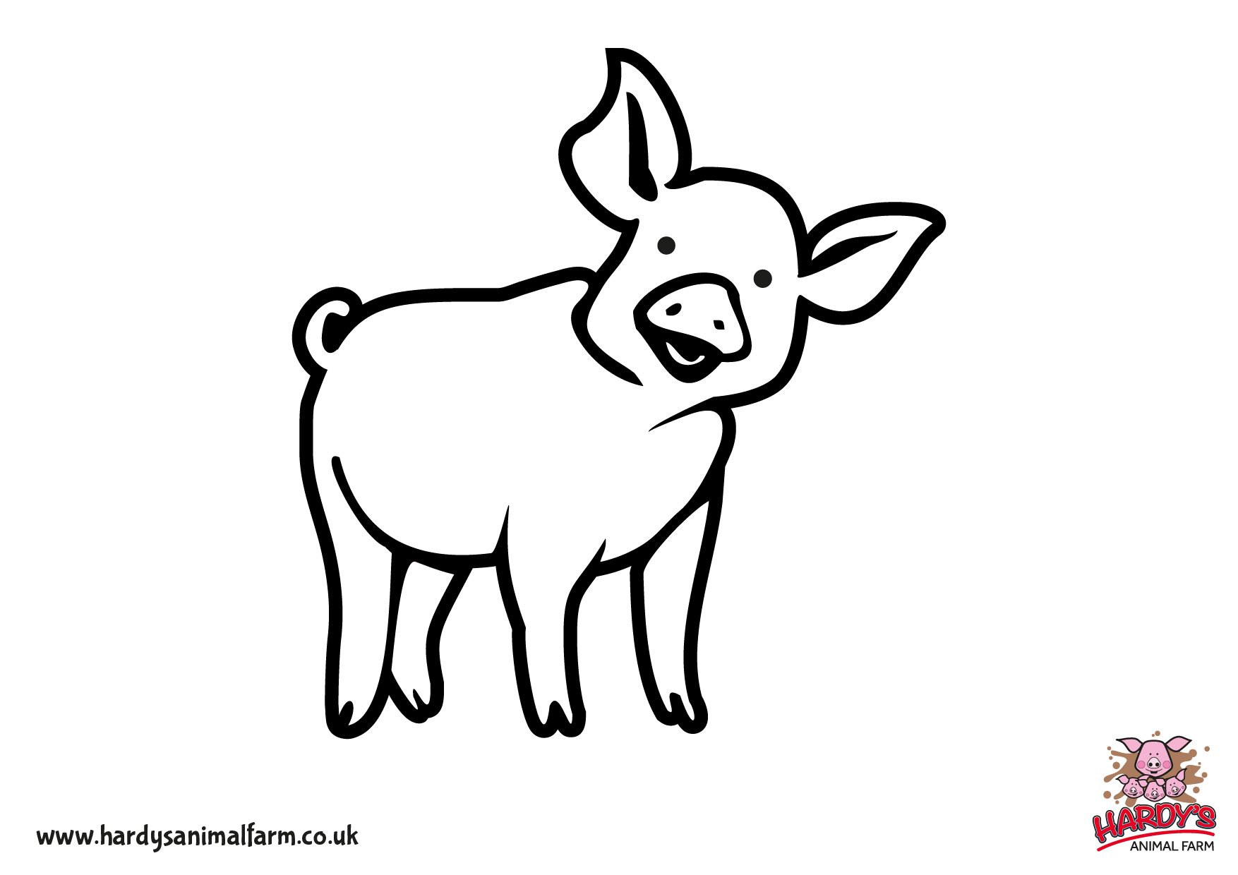1754x1240 Colouring Pages - Animal Farm Sketch