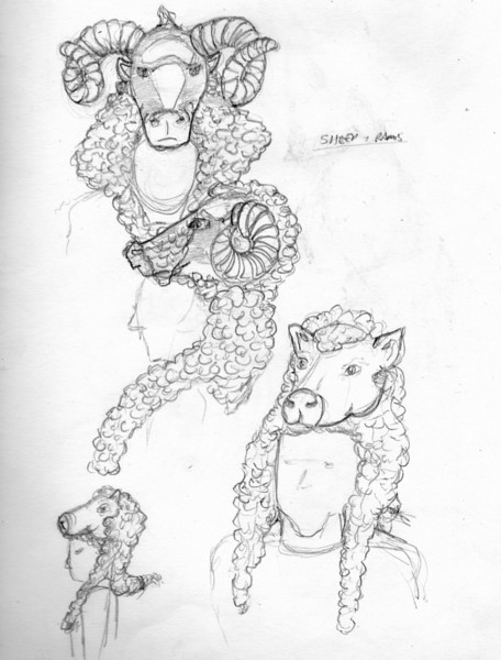 456x600 Set Design - Animal Farm Sketch