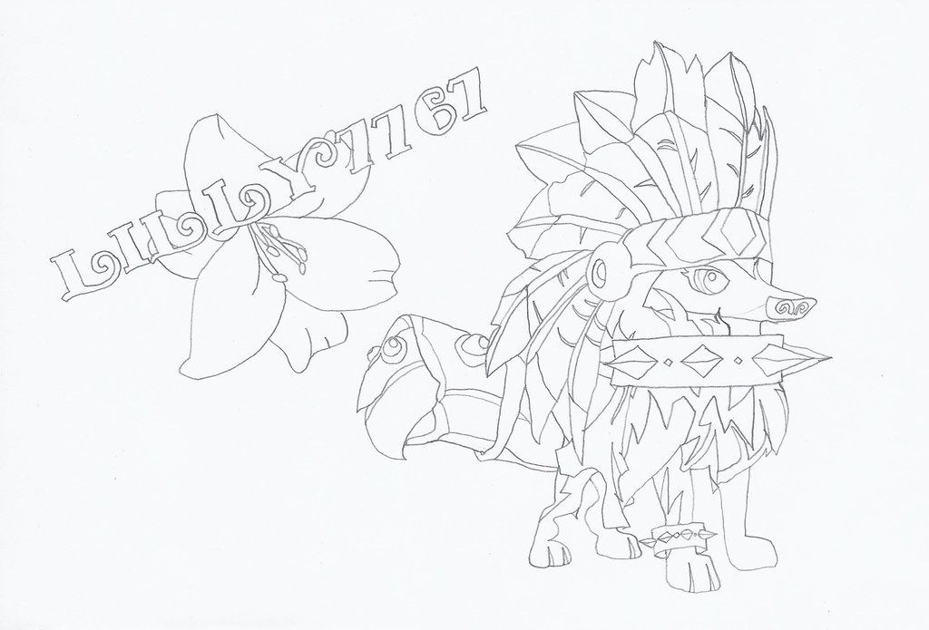 1024x695 Sketch (Animal Jam) Lilly7767 By Qtangelaj - Animal Jam Sketches