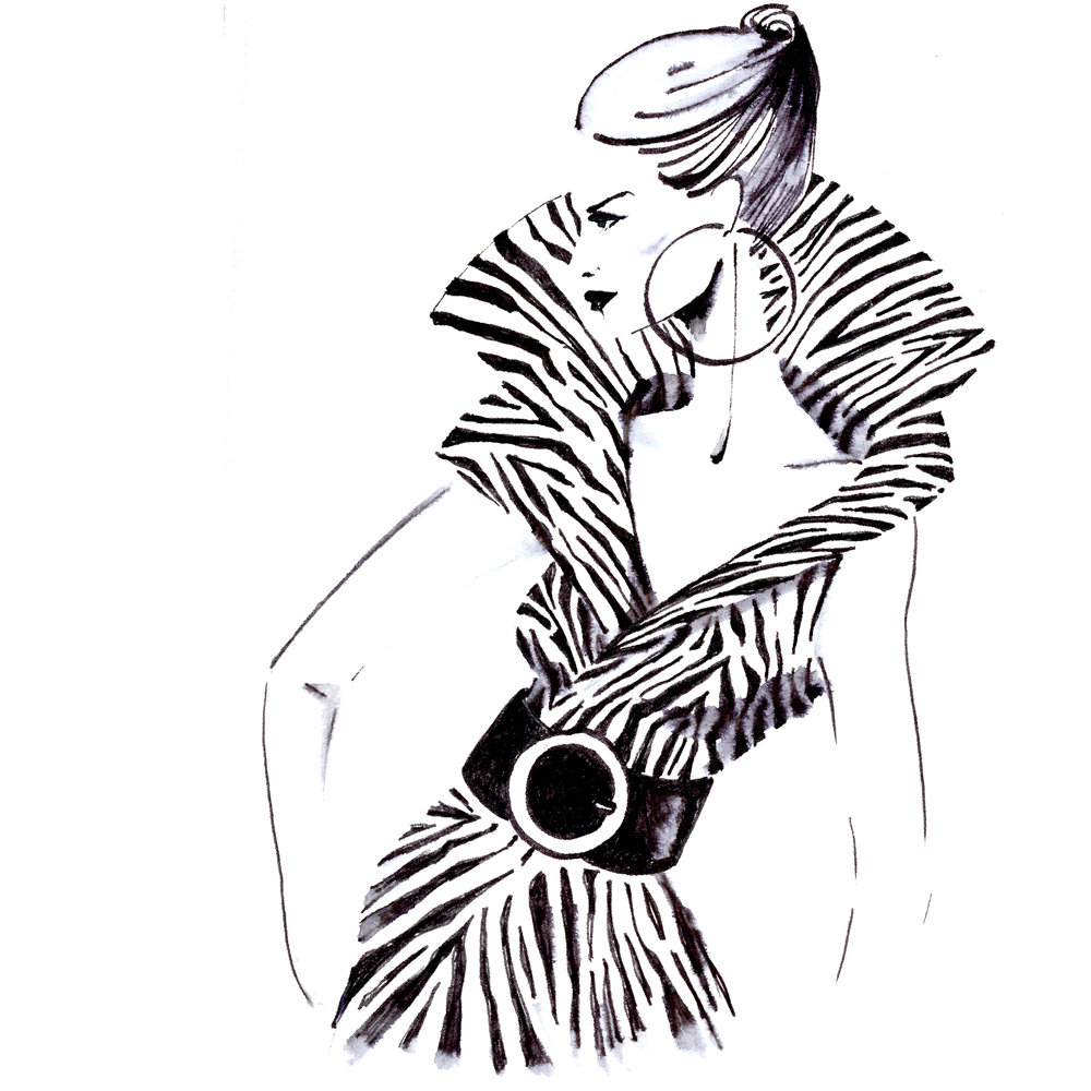 1000x1000 Inktober 2016. The Best Of. Virginia Romo Illustration - Animal Print Sketch