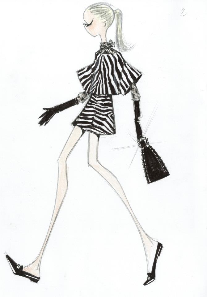 670x960 Random Valentino Animal Print Coats - Animal Print Sketch