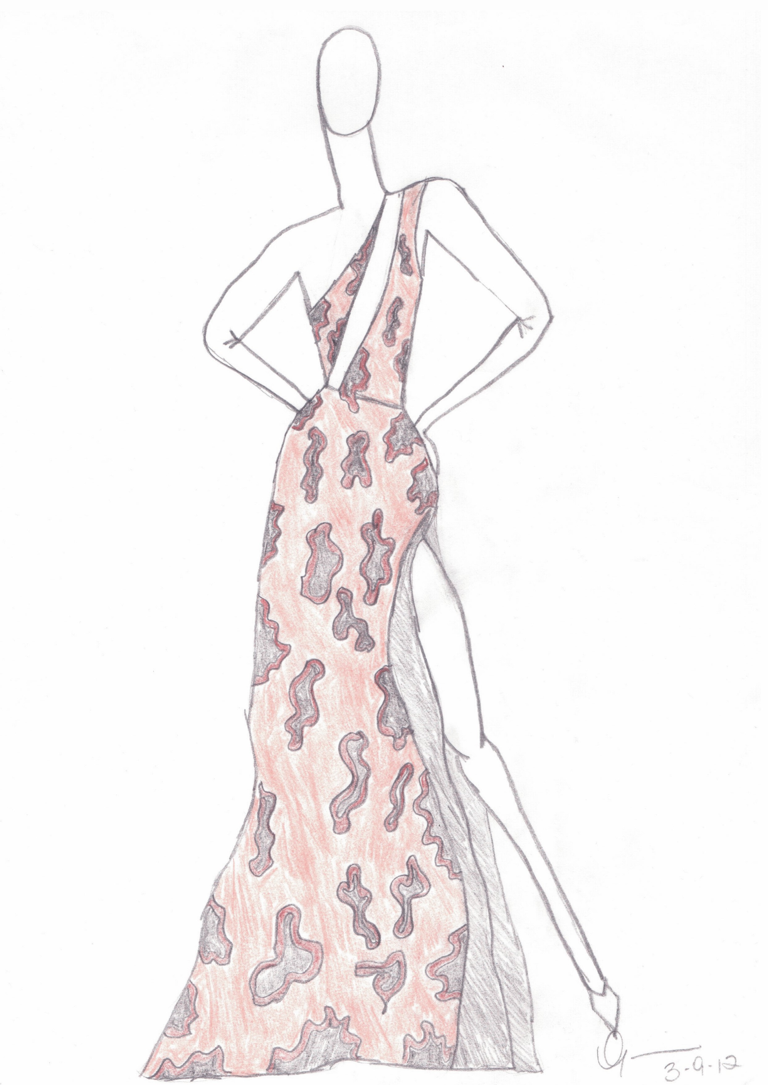 2479x3504 Red Carpet Style Sketches My Fashion Sash Life - Animal Print Sketch