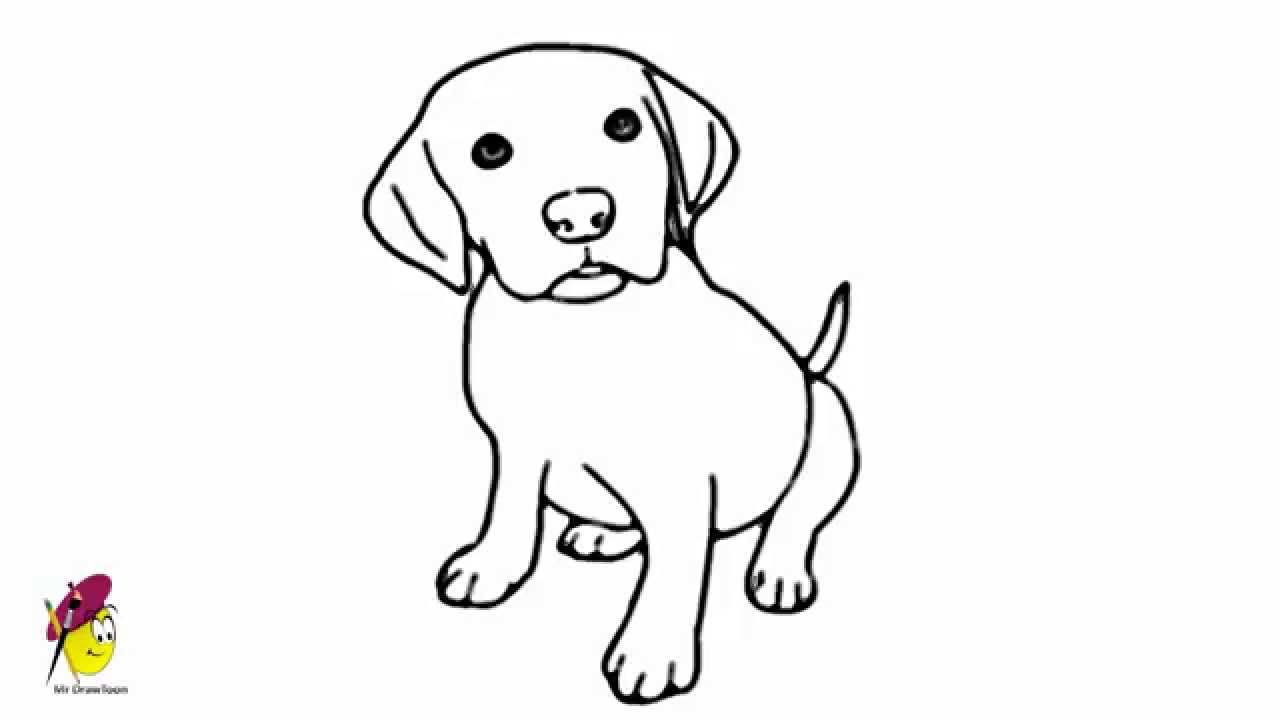 1280x720 Baby Dog - Animal Sketch Picture