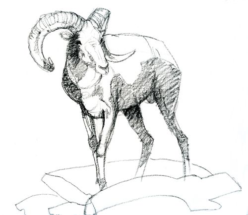 500x434 Ram Animal Drawing Hd Wallpapers On Astrology - Animal Sketch Wallpaper