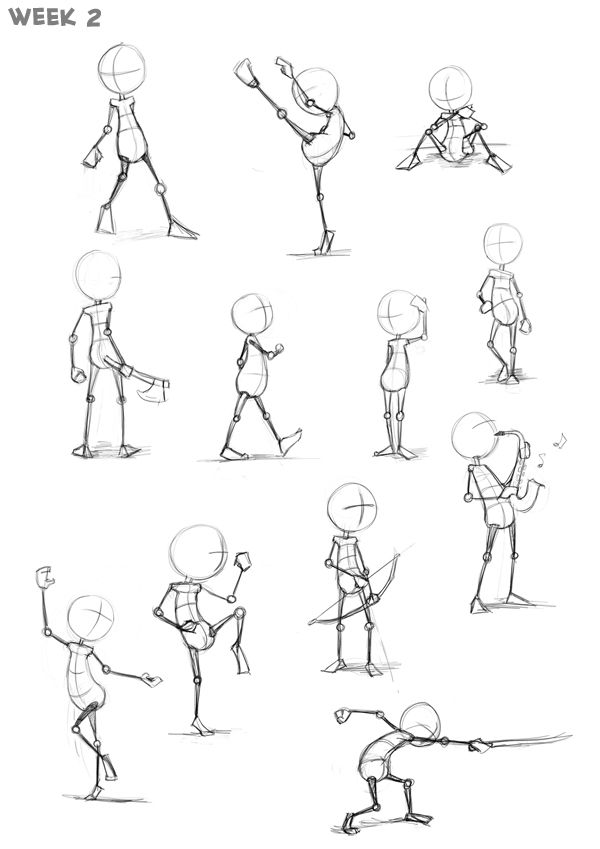 600x849 Dynamic Animated Poses - Animation Sketches