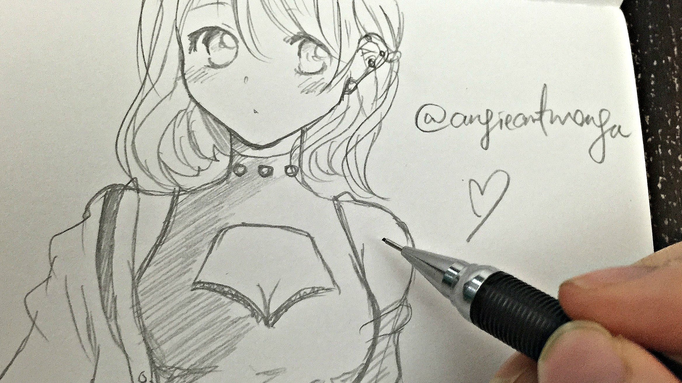2336x1314 Drawing Animemanga Girl (Real Time) - Anime Art Sketches. 