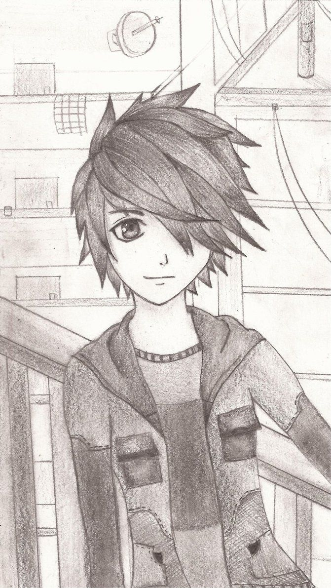 671x1191 Pencil Outline Of A Boy Full Picture Emo Anime Art Sketch Anime - Anime Art Sketches