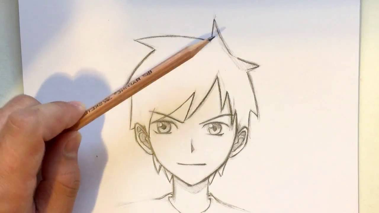 Anime Boy Sketch Step By Step at PaintingValley.com ...