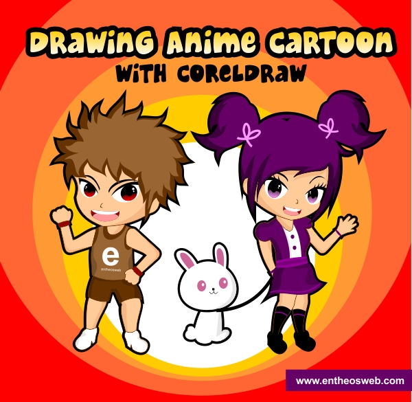 600x585 Drawing An Anime Cartoon In Corel Draw - Anime Cartoon Sketch