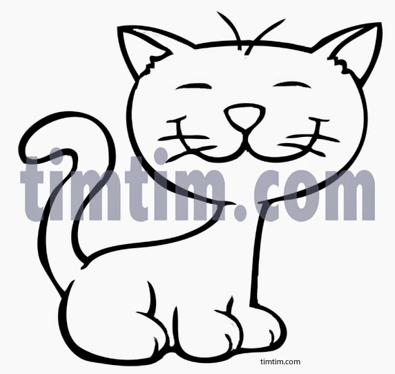 572x541 Drawing Of A Cartoon Cat - Anime Cartoon Sketch