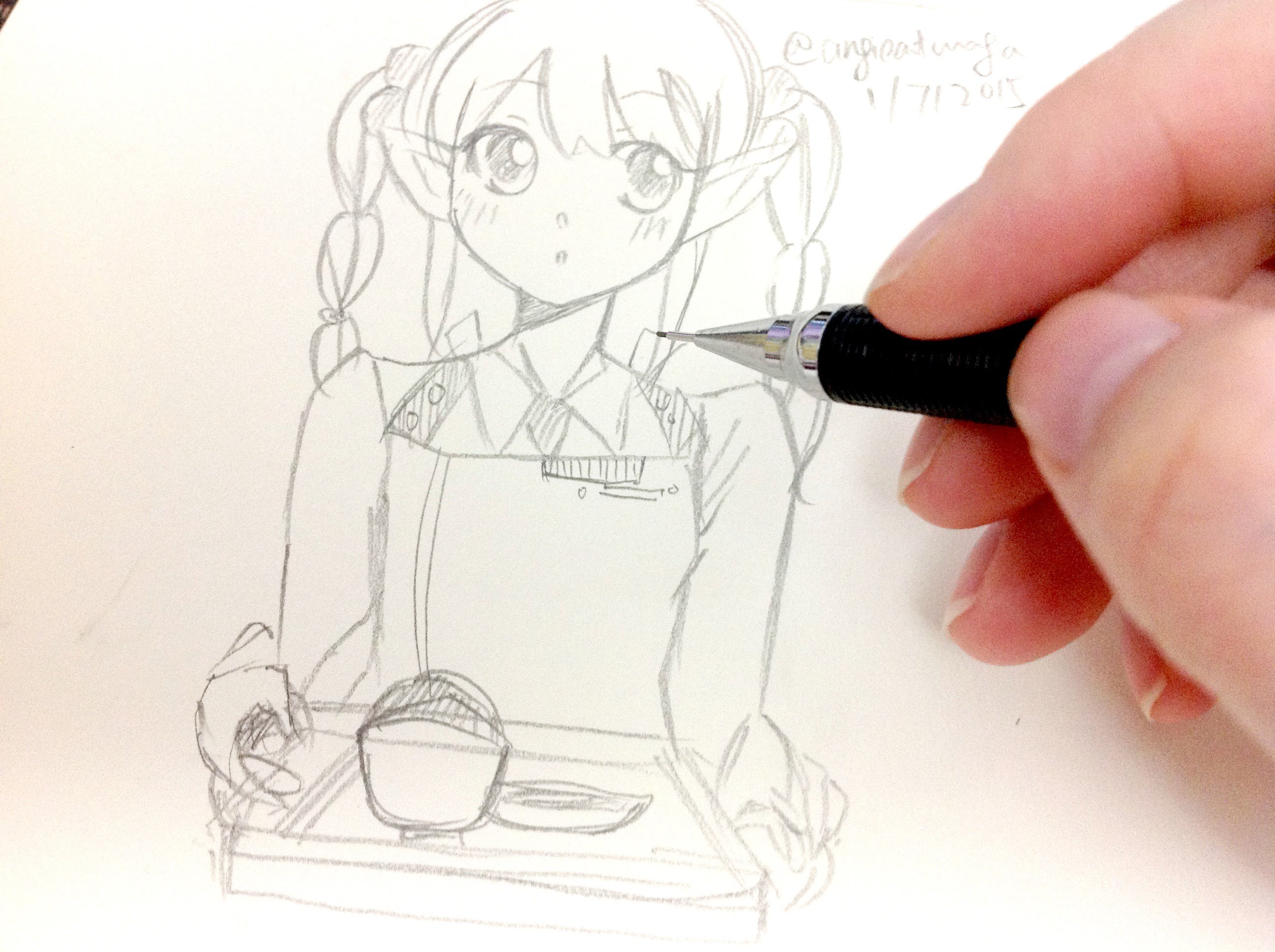 Урок рисования аниме ручкой