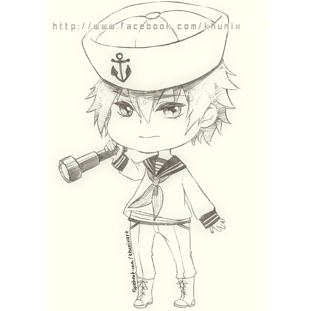 640x640 Anime Chibi Pencil Sketch Commission Khunix Shop Online Store - Anime Chibi Sketch