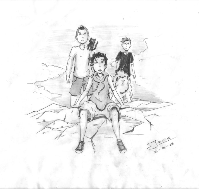 680x645 Draw Quick Cartoon, Anime, Chibi Pencil Sketch For You By Artbroboom - Anime Chibi Sketch