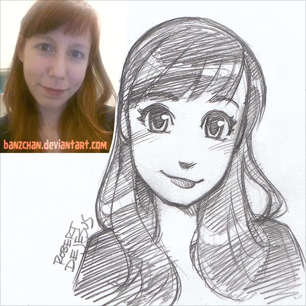 600x600 Examples Of Cute Anime Sketches On Request By Rober Dejesus - Anime Cute Sketch