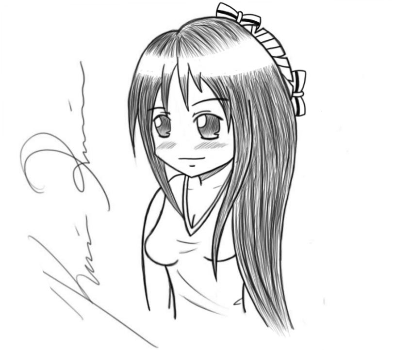 814x722 Cute Anime Sketch By Djkrob188 - Anime Cute Sketch