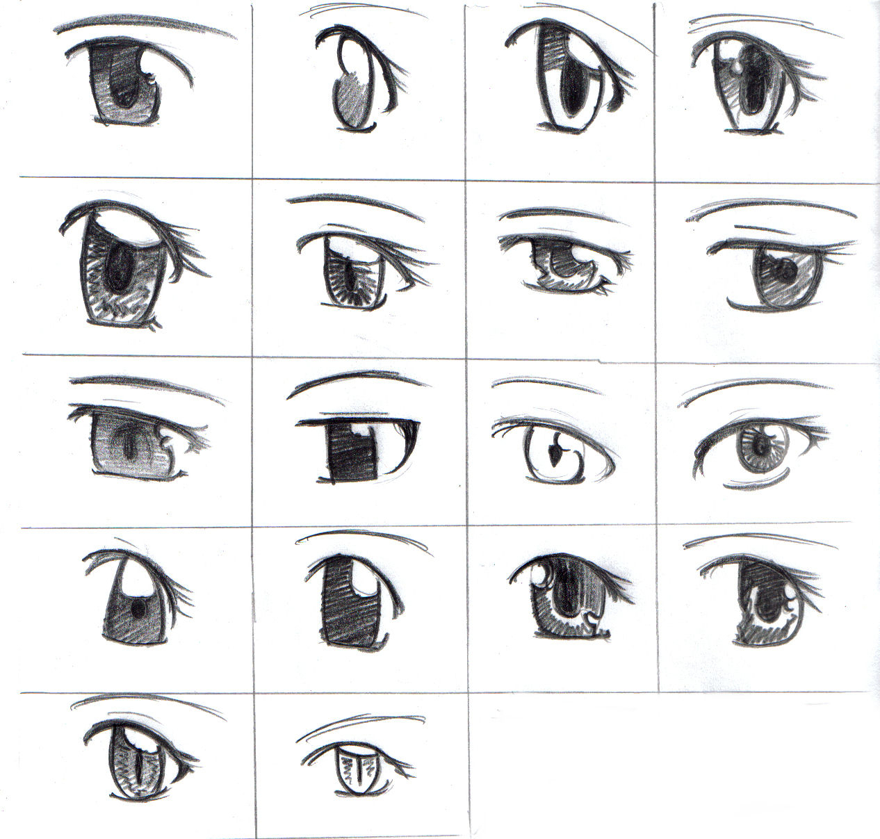 Anime Eyes Sketch at PaintingValley.com | Explore collection of Anime ...