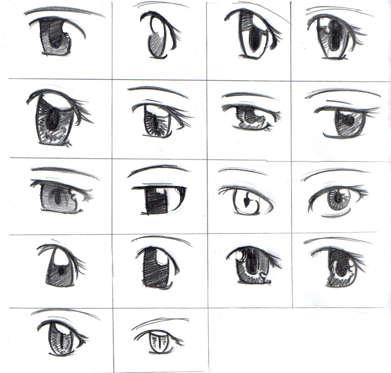 Fruit Sketches Anime Eyes