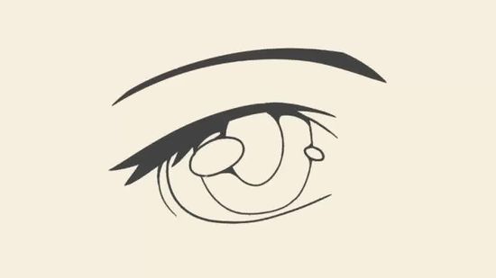 550x309 4 Ways To Draw Anime Eyes - Anime Eyes Sketch