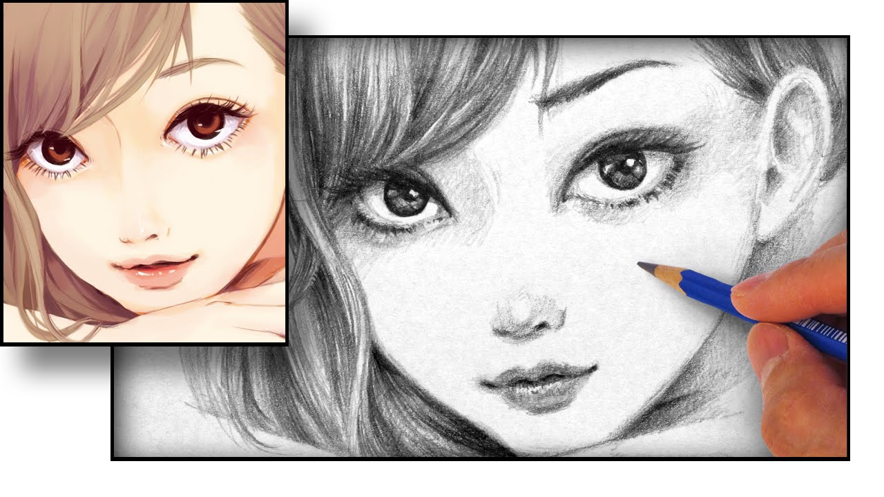 1280x720 How To Draw An Anime Face - Anime Face Sketch