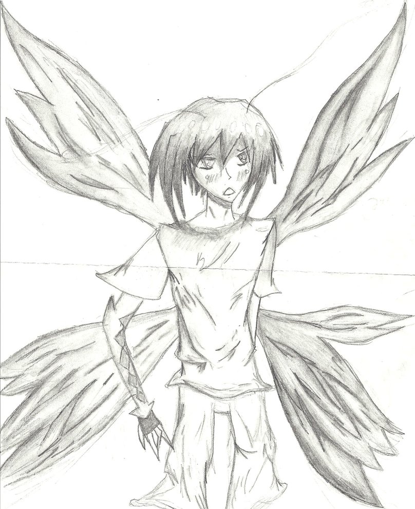 808x989 Fire Fairy Sketch By Dellirriumm - Anime Fairy Sketch